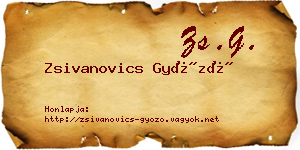 Zsivanovics Győző névjegykártya